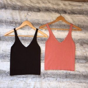 cropped tank top duo size m